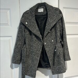 Black and White Women's Coat